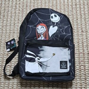 Disney Tim Burton The Nightmare Before Christmas Backpack Bag Bioworld 17"